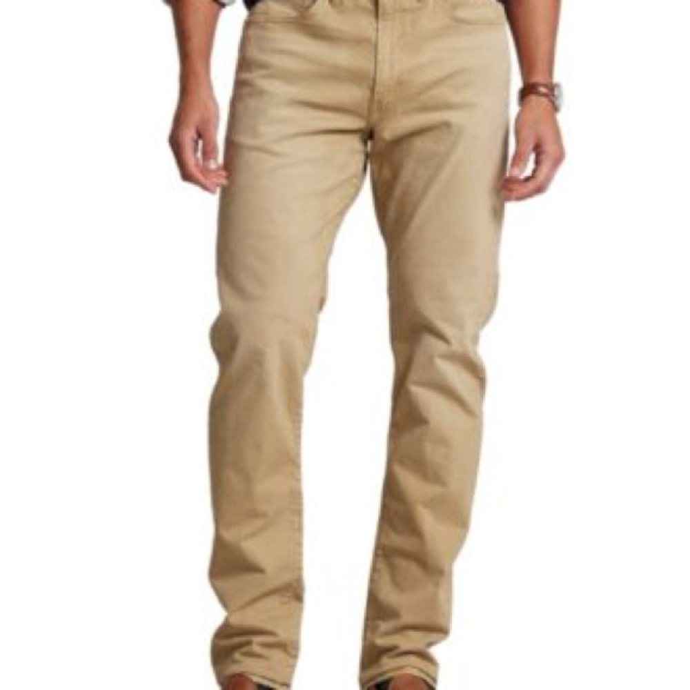 Polo by Ralph Lauren Tan Chinos with Slim Straight Fit - Picture 1 of 9